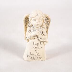 Faith Makes All Things Possible Angel Figurine Figure Statue Sculpture Art Decor